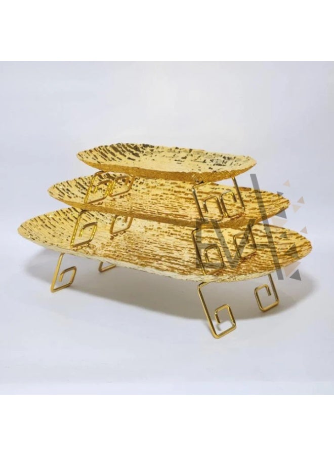 Eva Gold Dessert Plates - Image 1